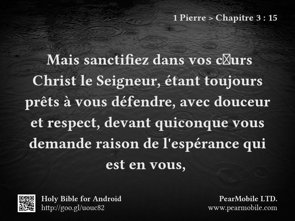1 Pierre, Chapitre 3:15